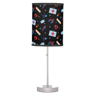 RN Nurse Nursing Student Doctor Medical Pattern Table Lamp