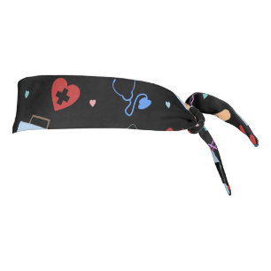 RN Nurse Nursing Student   Doctor Medical Pattern Tie Headband
