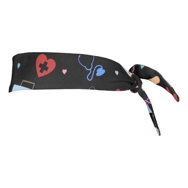 RN Nurse Nursing Student | Doctor Medical Pattern Tie Headband (Rotate 90)