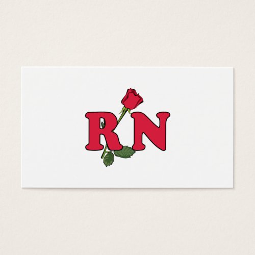 RN Nurse Rose Business Cards