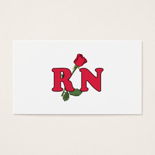 Customizable RN Nurse Rose Business Cards