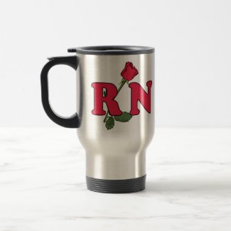 RN Nurse Rose mug