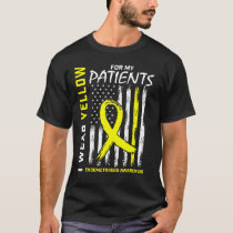 Rn Nurse Yellow Ribbon Patients Endometriosis Awar T-Shirt