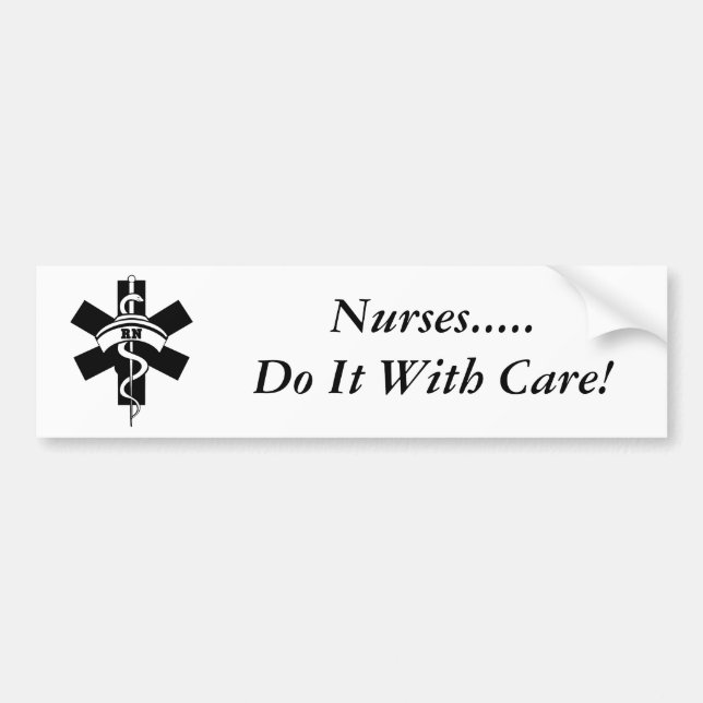RN Nurses Bumper Sticker (Front)