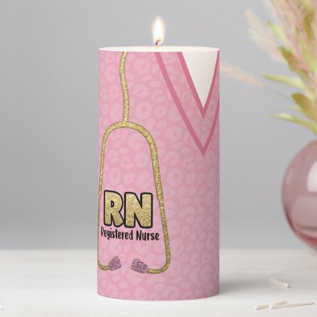 RN Nurses Design Pillar Candle (In Situ)