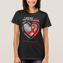 Rn Nurses I Wear Red Heart Disease Awareness  T-Shirt