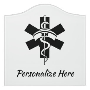 RN Nurses Medical Symbol Door Sign