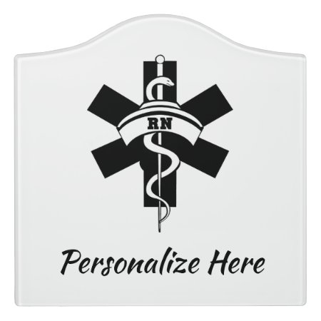 Rn Nurses Medical Symbol   Door Sign