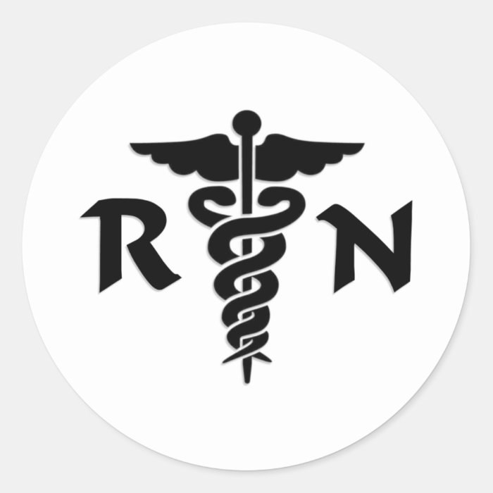 RN Nurses Medical Symbol Stickers