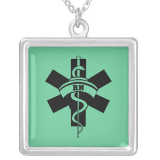 RN Nurses Silver Plated Necklace