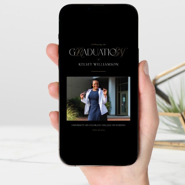 RN Nursing Degree Graduation Announcement (Front Digital)