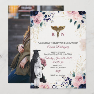 RN Nursing Graduation Invitation BSN Nurse Party