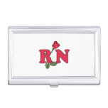 RN Nursing Rose Case For Business Cards