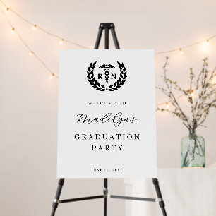 RN Nursing School Graduation Modern Welcome Sign