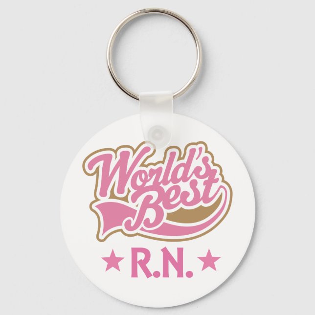 RN or Registered Nurse Gift Keychain (Front)