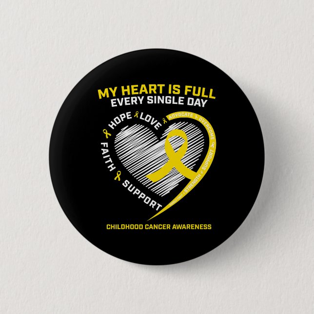 RN Pediatric Oncologist Childhood Cancer Awareness Button (Front)