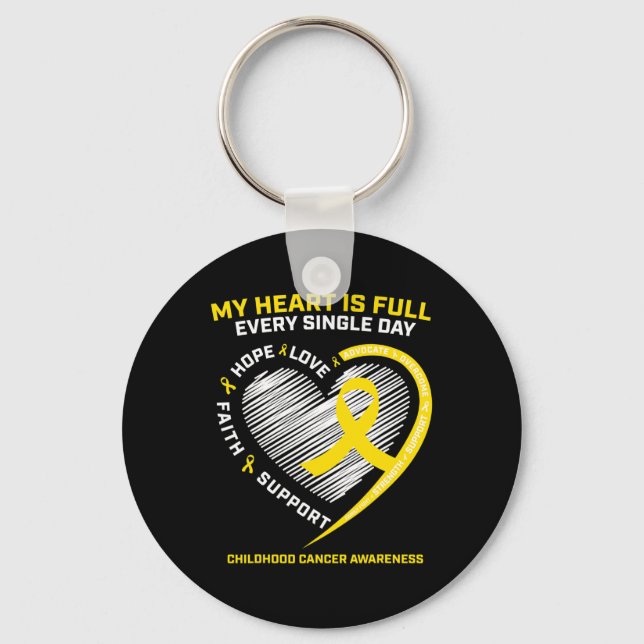 RN Pediatric Oncologist Childhood Cancer Awareness Keychain (Front)