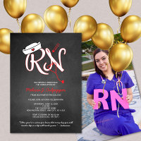 RN PHOTO nurse graduation party pinning chalkboard