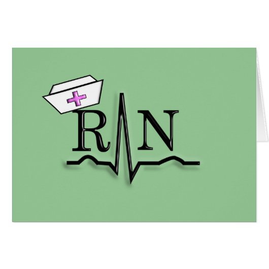 RN QRS Nurse Cap Design Cards (Front Horizontal)