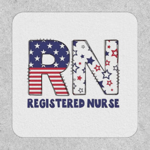 RN Registered Nurse 4th of July Subtle American Patch