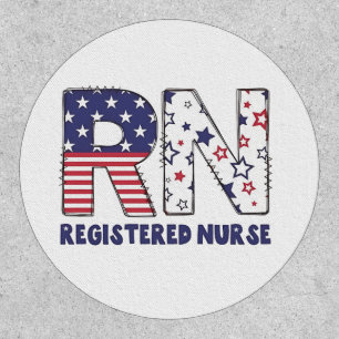 RN Registered Nurse 4th of July Subtle American Patch
