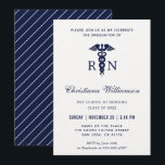 RN Registered Nurse Caduceus Minimalist Graduation Invitation<br><div class="desc">RN Registered Nurse Caduceus Minimalist Graduation Invitations!</div>