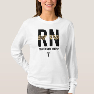 RN Registered Nurse Cheetah Nurse Graduation T-Shirt