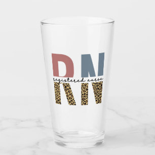 RN Registered Nurse Cheetah Print Nurse Graduation Glass