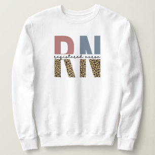 RN Registered Nurse Cheetah Print Nurse Graduation Sweatshirt