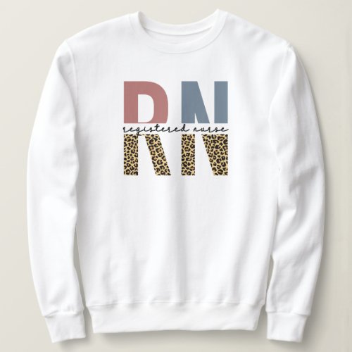 RN Registered Nurse Cheetah Print Nurse Graduation Sweatshirt