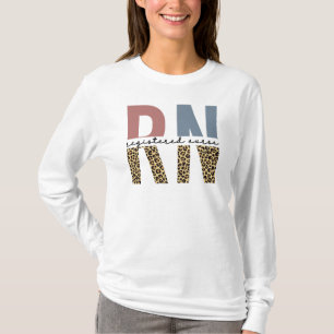 RN Registered Nurse Cheetah Print Nurse Graduation T-Shirt