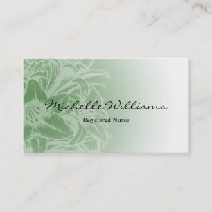 RN Registered Nurse Flower Business Cards