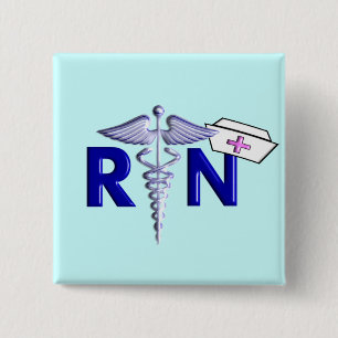 RN (Registered Nurse) Gifts-Embossed Style Pinback Button