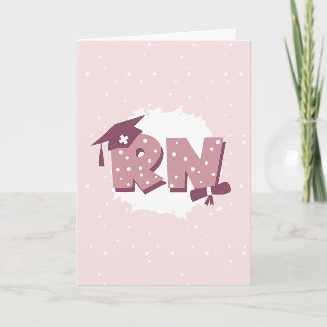 RN Registered Nurse Graduation Card (Front)