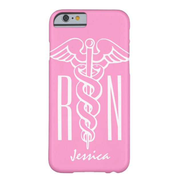 RN Registered Nurse iPhone 6 case Pink caduceus Zazzle