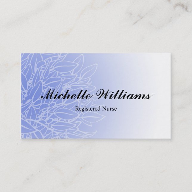 RN Registered Nurse Leaf Business Cards (Front)