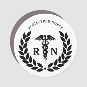 RN Registered Nurse Medical Symbol Car Magnet