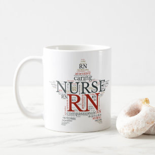 RN Registered Nurse Mug Nurse Star Word Cloud