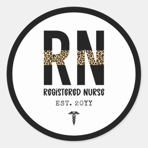 RN Registered Nurse Nursing School Graduation Classic Round Sticker