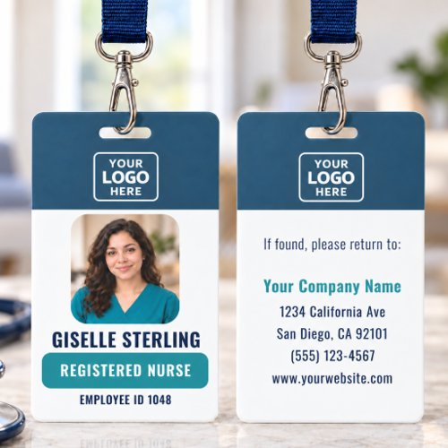 RN Registered Nurse Photo ID Badge Logo