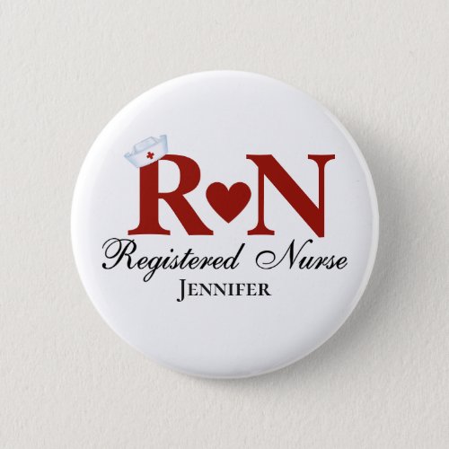 RN Registered Nurse Pinback Button