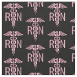RN Registered Nurse - Rose Gold Pattern Fabric
