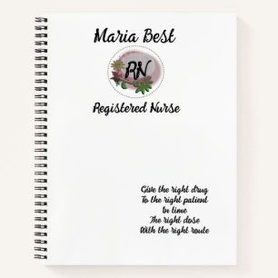 RN Registered Nurse Spiral Notebook