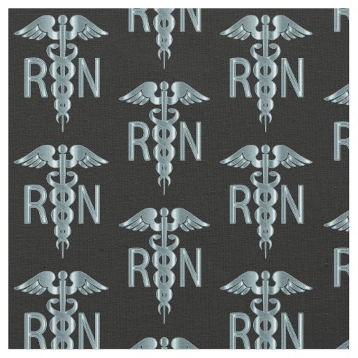 RN Registered Nurse - Teal Pattern Fabric