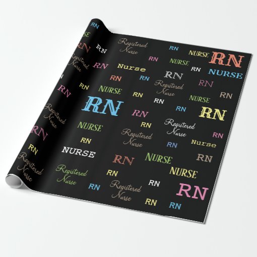 RN (REGISTERED NURSE) wrapping paper Zazzle