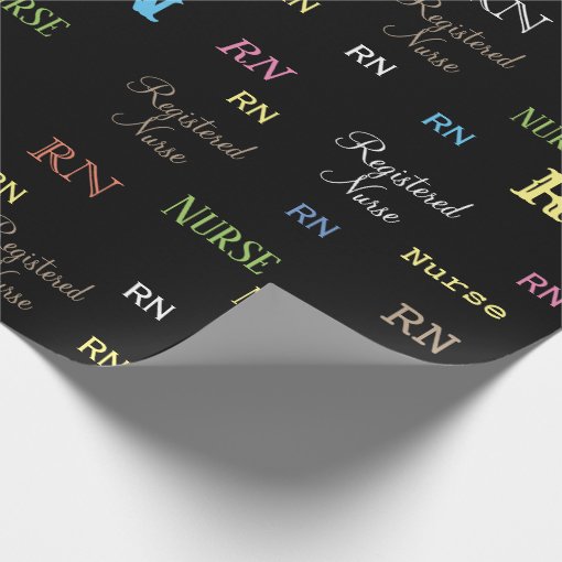 RN (REGISTERED NURSE) wrapping paper Zazzle