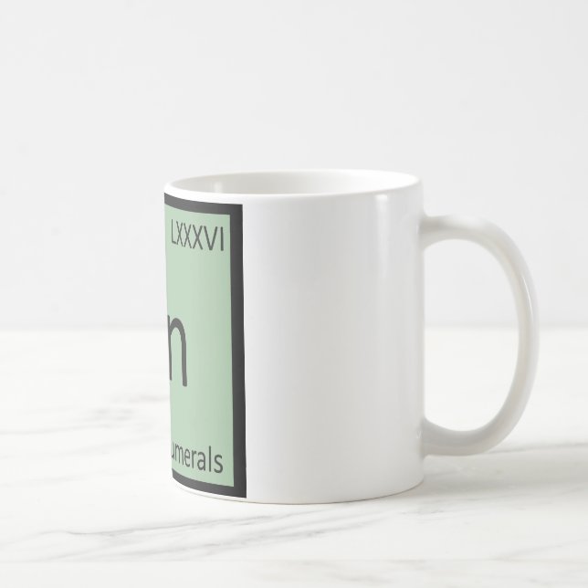 Rn - Roman Numerals Chemistry Periodic Table Coffee Mug (Right)
