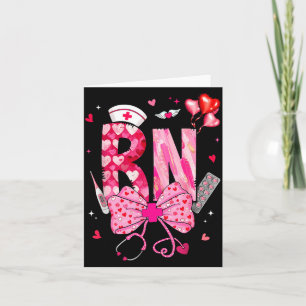 Rn Valentine Coquette Bow Stethoscope Nurse Girl W Card