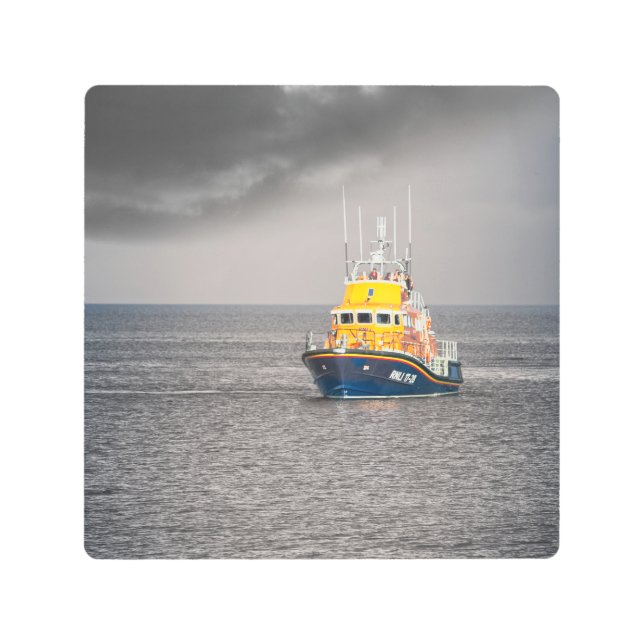 RNLI Lifeboat Metal Print (Front)