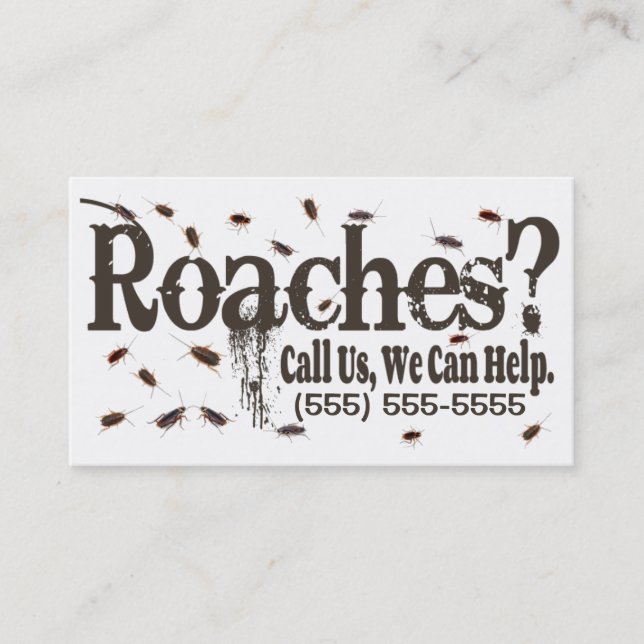 Roach Exterminator Advertisement Business Card (Front)